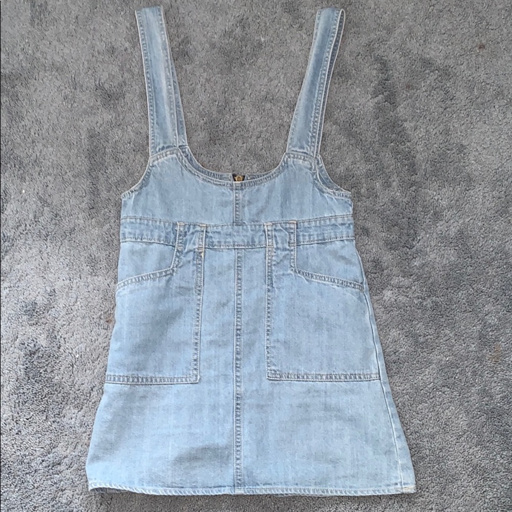 Denim overall dress